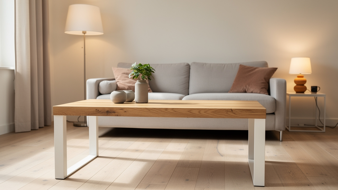 Hack 2: de LACK-tafel met een houten blad