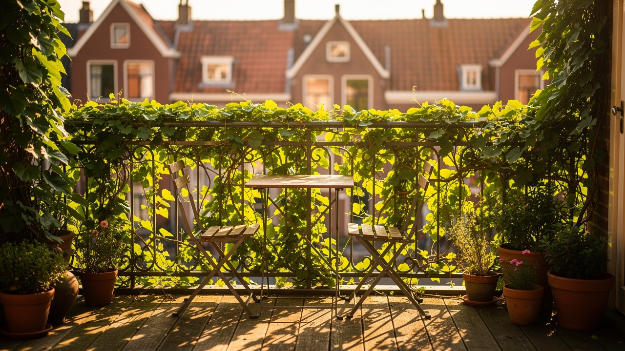 Snelgroeiende klimplanten voor je balkonrailing: zo maak je een natuur-zonnescherm
