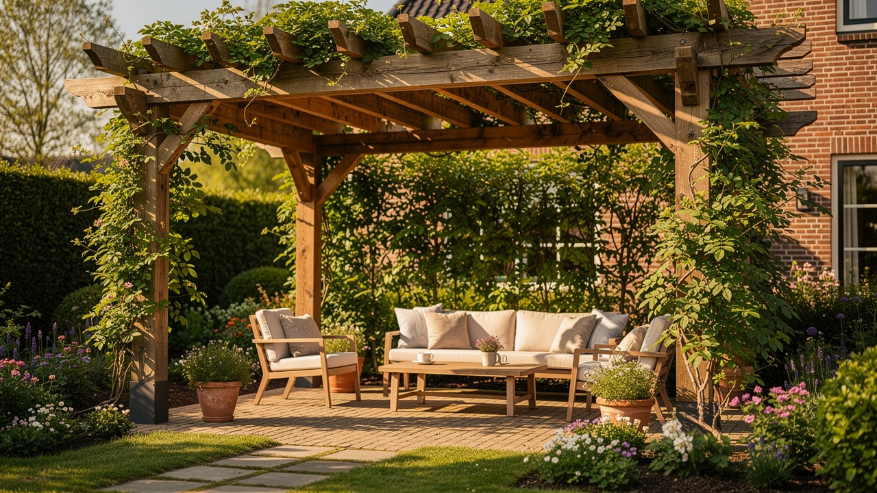 Pergola met klimmers: zo maak je je hete zuidtuin aangenaam koelen